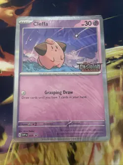 Cleffa SV037. Obsidian Flames Pokemon Prerelease Promo Sealed Cards - Image 1