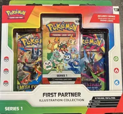 Pokemon TCG First Partner Illustration Collection Series 1 Box Promo 9 Cards - Image 1