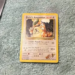 Pokemon Blaine's Kangaskhan 36/132 Gym Heroes Regular Uncommon 80HP Card - Image 1