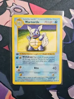 WARTORTLE 42/102 - 1st Edition SHADOWLESS - Base Set - WOTC POKEMON CARD - MP/HP - Image 1