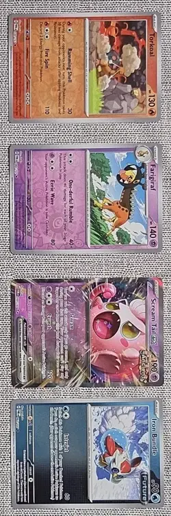 Pokemon TCG SV4 167 Lot 16 Cards English All Foiled - Image 3