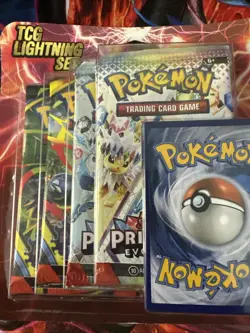 Pokemon TCG Lightning Set 4 Packs + 1 Bonus Card! Brand New/Sealed! - Image 1