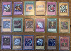 Yu-Gi-Oh! CCG by Konami 18 Card Lot Blue-Eyes White Dragon, Dark Magician, Jinzo - Image 1