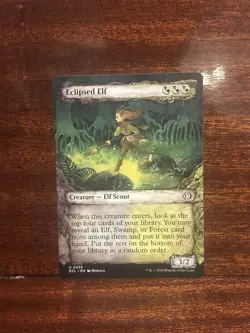 MtG Magic the Gathering Eclipsed Elf (Showcase) - Image 1