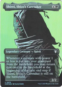 Shirei, Shizo's Caretaker (Borderless) - Commander Masters (676) - NM Foil - Image 2