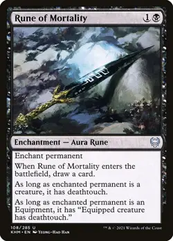 Rune of Mortality Foil Kaldheim 108 NM MTG - Image 1
