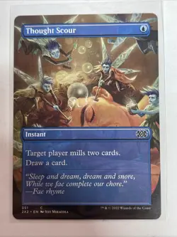 MTG Double Masters 2022 Thought Scour (Borderless) #351 - Image 1