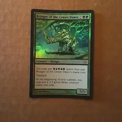 MTG Foil Singles - Bringer of the Green Dawn - Fifth Dawn, Rare, 2004 - Image 1
