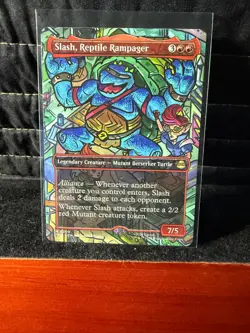 Slash, Reptile Rampager (Borderless) Teenage Mutant Ninja Turtles MTG Magic FOIL - Image 1