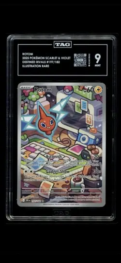 TAG 9 Rotom 197/182 Destined Rivals Illustration Rare MINT Pokemon TCG - Image 1
