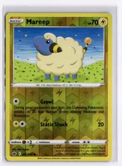 Pokemon Chilling Reign Mareep 047/198 Common Reverse Holo - Image 1