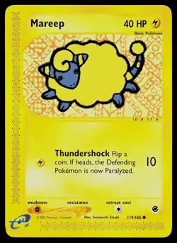Pokemon Card - Mareep Expedition 119/165 Common Non Holo - Image 1