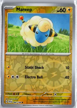Mareep 066/198 Common Scarlet & Violet Pokemon Reverse Holo NM/M - Image 1