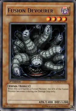 Fusion Devourer - Rare 1st Edition STON-EN020 - LP - YuGiOh - Image 1