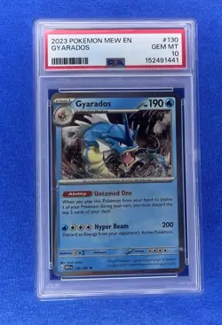 2023 POKEMON MEW EN-151 #130 GYARADOS PSA 10 GEM MINT - Image 1