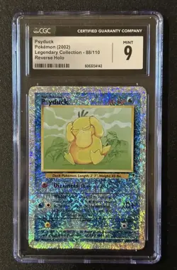 CGC 9 Psyduck Reverse Holo 88/110 Legendary Collection 2002 Pokemon Rare 🔥🔥 - Image 1