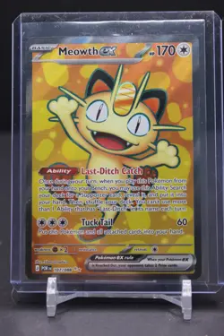 Meowth ex 107/088 Full Art Ultra Rare Pokemon Perfect Order - Image 1