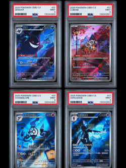 2025 Pokemon CBB3 CS Gengar Cubone Ceruledge Chandelure PSA 9 Sequential 4 Set - Image 1