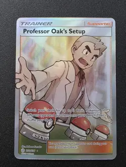 Pokemon Professor Oak's Setup Full Art Ultra Rare 233/236 Cosmic Eclipse English - Image 1