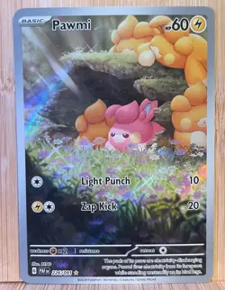 Pawmi IR 226/091 Paldean Fates Pokemon Card Illustration Rare - Image 1