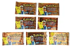 Lot of (7) 1999 Topps Pokemon TV Animation Blue Sealed Packs - Image 1