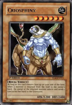 Criosphinx - Rare 1st Edition TLM-EN013 - LP - YuGiOh - Image 1