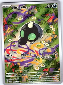 Pokemon Shroodle 149/132 Illustration Rare Full Art Holo NM Mega Evolution - Image 1
