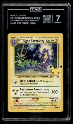 TAG 7 Light Toxtricity SWSH137 Black Star Promo Celebrations NM Pokemon TCG 2021 - Image 1
