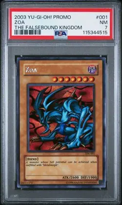 2003 Yugioh Zoa TFK-001 Secret Rare Game Promo #001 The Falsebound Kingdom-PSA 6 - Image 1