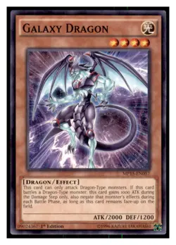 Yugioh Galaxy Dragon #MP15-EN057 2015 Mega-Tins Mega Pack LP - Image 1