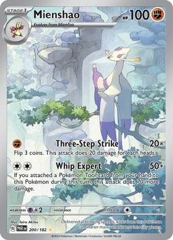 Pokemon TCG Mienshao 200/182 Illustration Rare Paradox Rift NM/M - Image 1