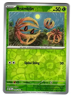 Bramblin 020/162 Common Temporal Forces Pokemon Reverse Holo Near Mint - Image 1