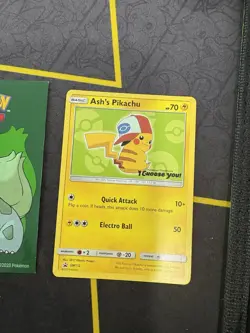 Pokemon Ash’s Pikachu SM112 Black Star Promo Sun Moon I Choose You 254💎LP💎 - Image 1