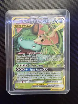 Pokemon Venusaur and Snivy GX Cosmic Eclipse Tag Team 1/236 NM Near Mint - Image 1