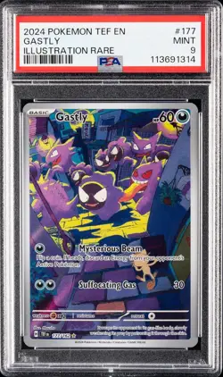 PSA 9 Gastly 177 Illustration Rare Temporal Forces Pokemon TCG MINT 2024 - Image 1