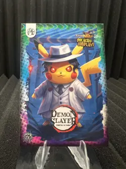 Muzan Demon Slayer (Pikachu) #125 - Wave Holo - Electric Pikachu Cosplay Pokemon - Image 1