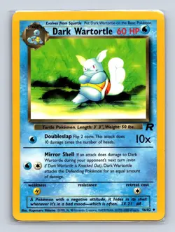 DARK WARTORTLE 46/82 UC TEAM ROCKET POKEMON UNLIMITED LP - Image 1