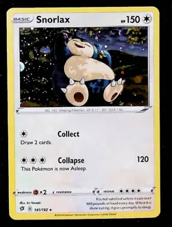 Snorlax 141/192 - Rebel Clash Cosmos Holo Promo Pokemon - Image 1