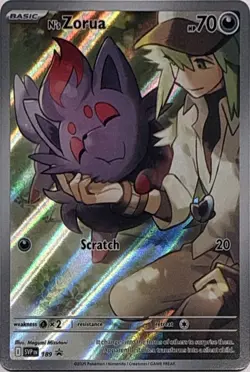 N's Zorua 189 Holo P Scarlet & Violet Promo Pokemon NM - Image 1
