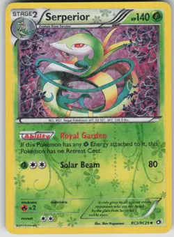 Pokemon TCG Serperior Uncommon Legendary Treasures: Radiant Collection RC3/RC25 - Image 1