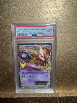 Pokemon Mewtwo EX Full Art Holo 54/99 PSA 9 Celebrations: Classic Collection - Image 1