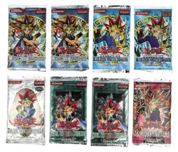 Lot of (8) Vintage Yu-Gi-Oh English Booster Packs - Blue Eyes White Dragon - Image 1
