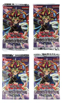 Lot of (4) Yu-Gi-Oh Labyrinth of Nightmare English Edition Sealed Booster Packs - Image 1