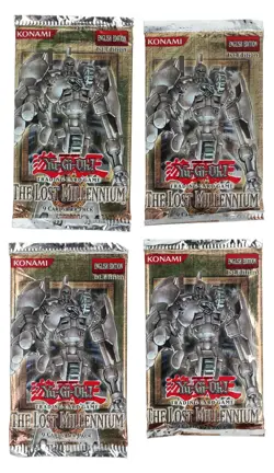 Lot of (4) Yu-Gi-Oh The Lost Millennium 1st Edition English Sealed Booster Packs - Image 1