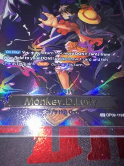 Monkey.D.Luffy - OP09-119 (SP) OP13 Carrying On His Will Foil Alt Art Card - Image 3