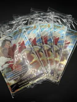 5x Luffy P-075 Foil Gold – Exclusive Japan Expo 2025 FR – Sealed - One Piece Tcg - Image 1