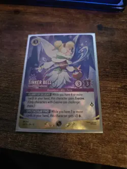 Tinker Bell Snowflake Collector Lorcana Top 8 Set Champ Foil Promo Winterspell - Image 1