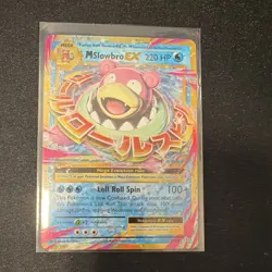 Pokemon TCG M Slowbro EX Mega Ultra Rare Holo 27/108 Evolutions Water Card - Image 1