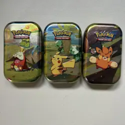 3 Pokemon Tins Lot – 225 Cards + 4 Ultra Rare + 46 Holos – Great Gift! - Image 2