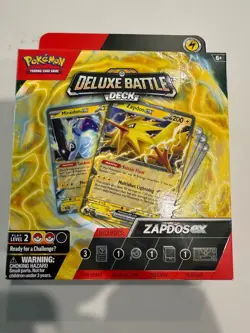 Pokemon Deluxe Battle Deck Zapdos ex 60 Card Foil Deck w/ Coin Box Playmat - Image 1
